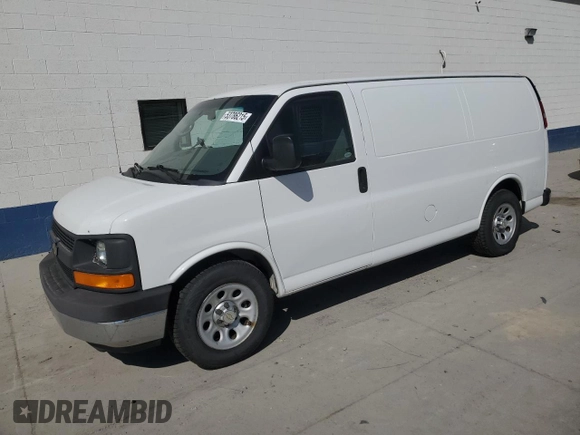 2013 Chevrolet Express Cargo Van with VIN 1GCSGAFX0D1135297, listed as a Copart auction lot 53786215 with 306,270 mi miles and Clean Title. Bid and sale history available at carsss.com. Image 1.