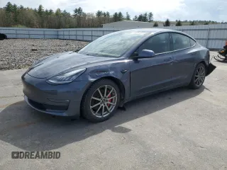 2021 Tesla Model 3 Long Range z VIN 5YJ3E1EB1MF850239, wystawiony jako Copart lot #55037025 z przebiegiem 69 485 mil mil oraz Szkoda całkowita • Salvage title. Historia ofert i sprzedaży dostępna na DreamBid. Obrazek 1.
