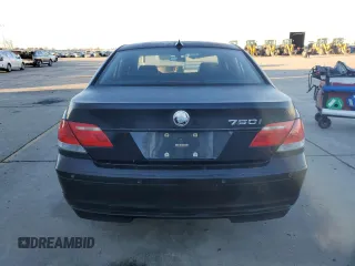 2006 BMW 7 Series 750i with VIN WBAHL83516DT05036, listed as a Copart auction lot 44456615 with 134,056 mi miles and Salvage title. Bid and sale history available at DreamBid. Image 6.