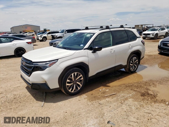 2025 Subaru Forester Touring с VIN JF2SLDTC9SH511824, выставлен на аукционе Copart как лот 60233665 с пробегом 9 112 миль миль и Чистый • Clean title. История ставок и продаж доступна на DreamBid. Изображение 1.