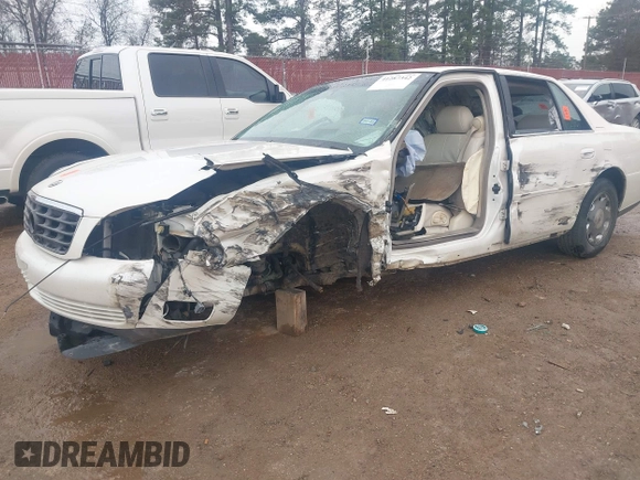 2002 Cadillac DeVille DHS z VIN 1G6KE57YX2U212020, wystawiony jako IAAI lot #41287342 z przebiegiem Nie podano mil oraz . Historia ofert i sprzedaży dostępna na DreamBid. Obrazek 2.