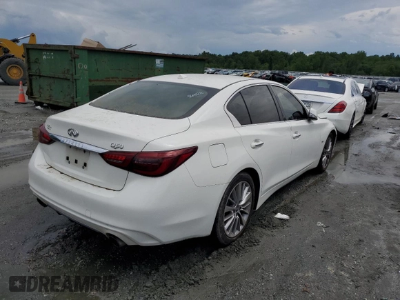 2018 Infiniti Q50 Luxe z VIN JN1EV7APXJM360210, wystawiony jako Copart lot #59193045 z przebiegiem 174 679 mil mil oraz Czysty tytuł • Clean title. Historia ofert i sprzedaży dostępna na DreamBid. Obrazek 3.