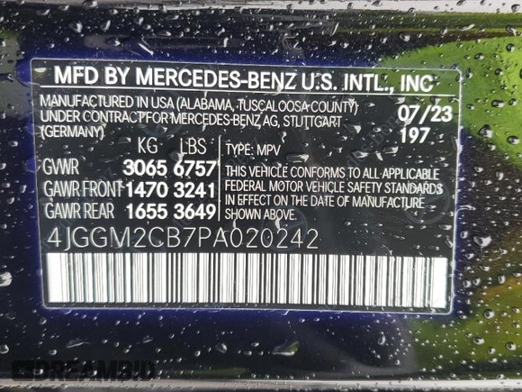2023 Mercedes-Benz EQE 500 z VIN 4JGGM2CB7PA020242, wystawiony jako Copart lot #48016225 z przebiegiem 19 360 mil mil oraz Szkoda całkowita • Salvage title. Historia ofert i sprzedaży dostępna na DreamBid. Obrazek 16.