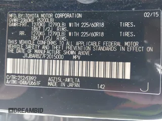 2015 Lexus NX 200t z VIN JTJBARBZ7F2015000, wystawiony jako IAAI lot #42233632 z przebiegiem 100 587 mil mil oraz . Historia ofert i sprzedaży dostępna na DreamBid. Obrazek 9.