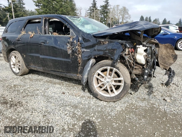 2021 Dodge Durango R/T with VIN 1C4SDJCTXMC520624, listed as a Copart auction lot 50588665 with 84,952 mi miles and Salvage Title. Bid and sale history available at DreamBid. Image 4.