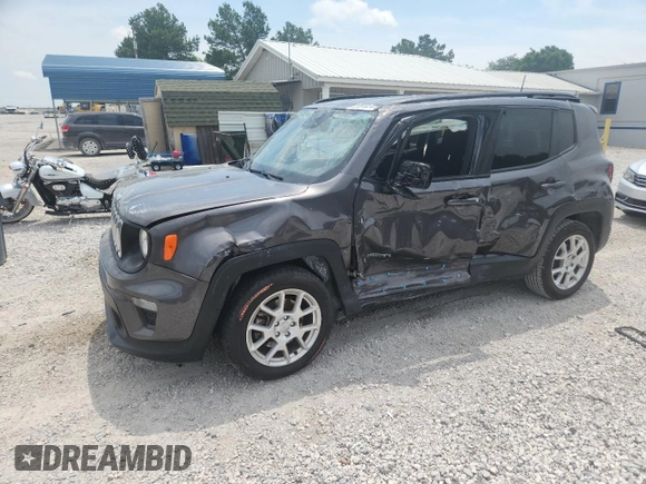 2021 Jeep Renegade Latitude with VIN ZACNJCBB0MPM26741, listed as a Copart auction lot 59518295 with 42,319 mi miles and Non repairable. Bid and sale history available at DreamBid. Image 1.