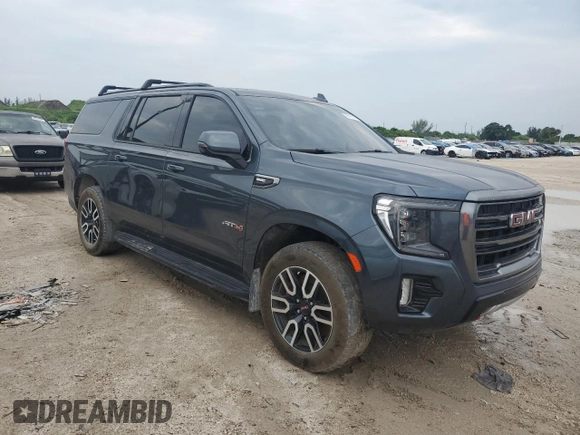 2021 GMC Yukon XL AT4 with VIN 1GKS2HKD4MR293229, listed as a Copart auction lot 66513544 with 89,303 mi miles and Salvage Title. Bid and sale history available at carsss.com. Image 4.