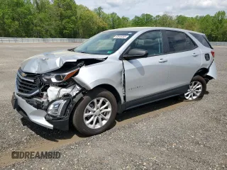 2021 Chevrolet Equinox LS z VIN 3GNAXHEV0MS112886, wystawiony jako Copart lot #53845355 z przebiegiem 49 358 mil mil oraz Szkoda całkowita • Salvage title. Historia ofert i sprzedaży dostępna na DreamBid. Obrazek 1.