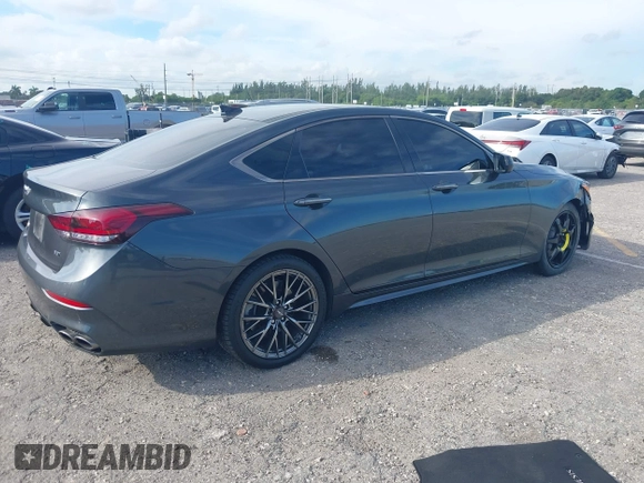 2018 Genesis G80 Sport z VIN KMHGN4JB1JU219160, wystawiony jako IAAI lot #40423005 z przebiegiem 44 011 mil mil oraz . Historia ofert i sprzedaży dostępna na DreamBid. Obrazek 4.
