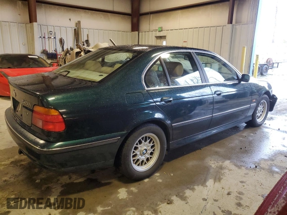 1997 BMW 5 Series 528iA with VIN WBADD6325VBW23550, listed as a Copart auction lot 87943625 with 216,901 mi miles and Salvage Title. Bid and sale history available at carsss.com. Image 3.