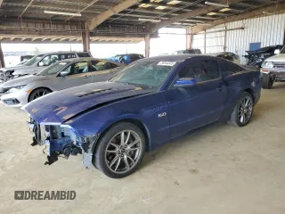 2014 Ford Mustang GT with VIN 1ZVBP8CF2E5327767, listed as a Copart auction lot 56540555 with 104,487 mi miles and Salvage title. Bid and sale history available at DreamBid. Image 1.