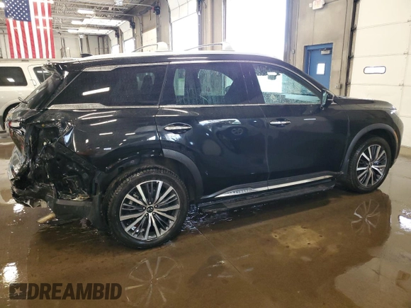 2023 Infiniti QX60 Sensory with VIN 5N1DL1GSXPC353775, listed as a Copart auction lot 63658175 with 24,658 mi miles and Salvage title. Bid and sale history available at DreamBid. Image 3.