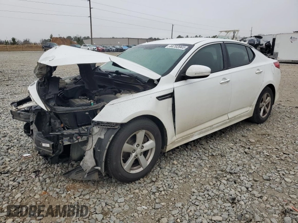 2014 Kia Optima LX with VIN 5XXGM4A71EG275842, listed as a Copart auction lot 44703965 with 153,169 mi miles and Salvage Title. Bid and sale history available at carsss.com. Image 1.