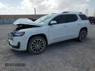 2020 GMC Acadia Denali with VIN 1GKKNPLS7LZ235922, listed as a Copart auction lot 55682625 with 77,525 mi miles and Salvage title. Bid and sale history available at DreamBid. Image 1.