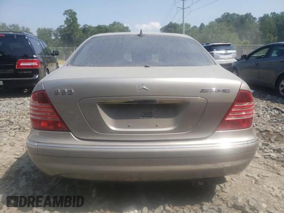 2005 Mercedes-Benz S 55 AMG with VIN WDBNG74J15A454738, listed as a Copart auction lot 64935874 with Not Provided miles and Salvage Title. Bid and sale history available at DreamBid. Image 6.