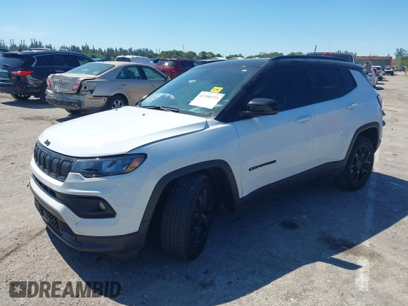 2022 Jeep Compass Latitude with VIN 3C4NJCBB0NT235267, listed as a IAAI auction lot 41700373 with 24,768 mi miles and . Bid and sale history available at carsss.com. Image 17.