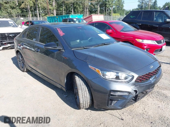 2021 Kia Forte GT-Line with VIN 3KPF34AD2ME418132, listed as a IAAI auction lot 42736894 with 58,901 mi miles and . Bid and sale history available at DreamBid. Image 1.