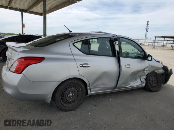 2014 Nissan Versa SV with VIN 3N1CN7AP3EL811825, listed as a Copart auction lot 54076465 with 120,640 mi miles and Salvage Title. Bid and sale history available at carsss.com. Image 3.