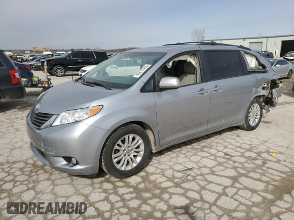 2012 Toyota Sienna XLE AAS with VIN 5TDYK3DC7CS235676, listed as a Copart auction lot 47812035 with 274,896 mi miles and Salvage Title. Bid and sale history available at carsss.com. Image 1.