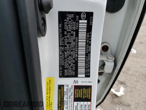 2015 Toyota Avalon Limited with VIN 4T1BK1EB2FU151048, listed as a Copart auction lot 72713602 with 73,435 mi miles and . Bid and sale history available at DreamBid. Image 12.