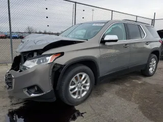 2019 Chevrolet Traverse LT Cloth z VIN 1GNERGKW0KJ129768, wystawiony jako Copart lot #50124355 z przebiegiem 66 056 mil mil oraz Szkoda całkowita • Salvage title. Historia ofert i sprzedaży dostępna na DreamBid. Obrazek 1.