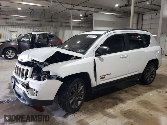 2017 Jeep Compass Sport with VIN 1C4NJCBB1HD141280, listed as a Copart auction lot 58989715 with 61,744 mi miles and Salvage title. Bid and sale history available at DreamBid. Image 1.