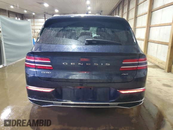 2025 Genesis GV80 Standard with VIN KMUHFESB1SU242026, listed as a Copart auction lot 61806355 with 12,125 mi miles and Clean title. Bid and sale history available at DreamBid. Image 6.