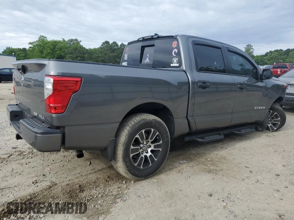 2022 Nissan Titan S with VIN 1N6AA1EC9NN106299, listed as a Copart auction lot 58061355 with 49,910 mi miles and Salvage title. Bid and sale history available at DreamBid. Image 3.