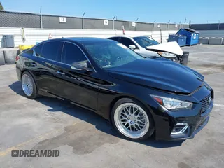 2021 Infiniti Q50 Luxe z VIN JN1EV7BP2MM704714, wystawiony jako IAAI lot #42690069 z przebiegiem 49 728 mil mil oraz . Historia ofert i sprzedaży dostępna na DreamBid. Obrazek 1.