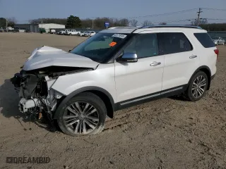 2017 Ford Explorer Platinum with VIN 1FM5K8HT6HGB19487, listed as a Copart auction lot 48171815 with 87,007 mi miles and Salvage Title. Bid and sale history available at carsss.com. Image 1.