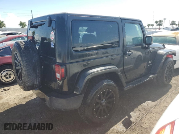 2014 Jeep Wrangler Sahara with VIN 1C4AJWBG3EL258582, listed as a Copart auction lot 74921604 with 17,777 mi miles and Non Repairable. Bid and sale history available at DreamBid. Image 3.