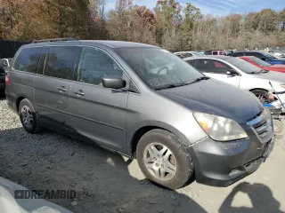 2007 Honda Odyssey EX with VIN 5FNRL38497B412212, listed as a Copart auction lot 45375695 with 216,211 mi miles and Non Repairable. Bid and sale history available at carsss.com. Image 4.
