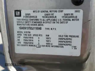 2003 GMC Yukon SLT with VIN 1GKEK13T83J116948, listed as a Copart auction lot 69048594 with 0 mi miles and Salvage Title. Bid and sale history available at carsss.com. Image 13.