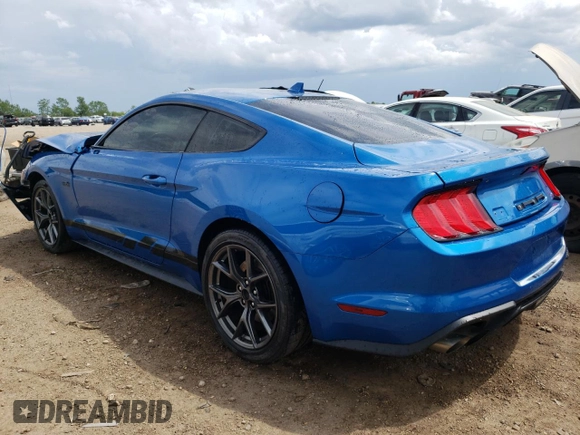 2021 Ford Mustang EcoBoost with VIN 1FA6P8TD8M5104723, listed as a Copart auction lot 54357384 with 14,622 mi miles and Salvage Title. Bid and sale history available at carsss.com. Image 2.