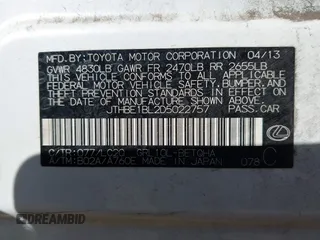 2013 Lexus GS 350 с VIN JTHBE1BL2D5022757, выставлен на аукционе IAAI как лот 42110597 с пробегом 127 619 миль миль и . История ставок и продаж доступна на DreamBid. Изображение 9.