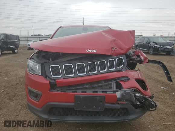 2019 Jeep Compass Sport with VIN 3C4NJCABXKT715569, listed as a Copart auction lot 53742685 with Not provided miles and Salvage title. Bid and sale history available at DreamBid. Image 5.