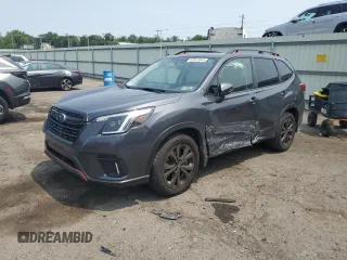 2022 Subaru Forester Special Sports with VIN JF2SKAJC6NH439263, listed as a Copart auction lot 60423045 with 34,331 mi miles and Salvage title. Bid and sale history available at DreamBid. Image 1.