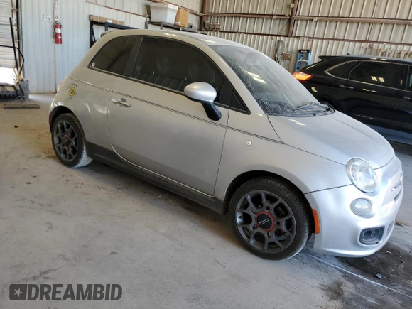 2013 FIAT 500 Sport with VIN 3C3CFFBR1DT709382, listed as a Copart auction lot 46302325 with 164,561 mi miles and Salvage Title. Bid and sale history available at carsss.com. Image 4.