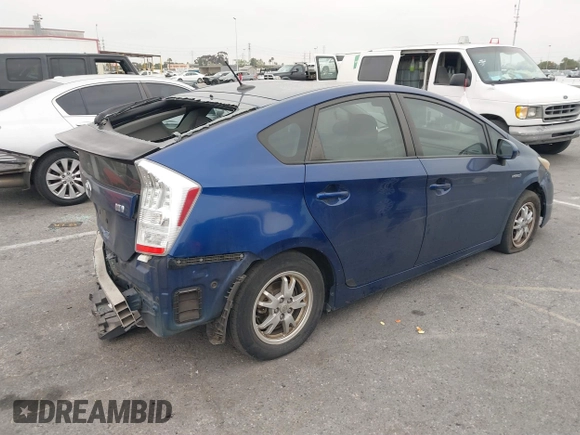 2011 Toyota Prius I with VIN JTDKN3DU8B5287330, listed as a IAAI auction lot 41892691 with 210,703 mi miles. Bid and sale history available at carsss.com. Image 4.