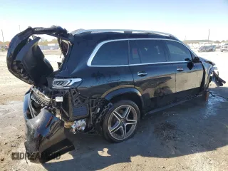 2022 Mercedes-Benz GLS 450 with VIN 4JGFF5KE2NA786573, listed as a Copart auction lot 75948573 with 17,131 mi miles and . Bid and sale history available at DreamBid. Image 3.