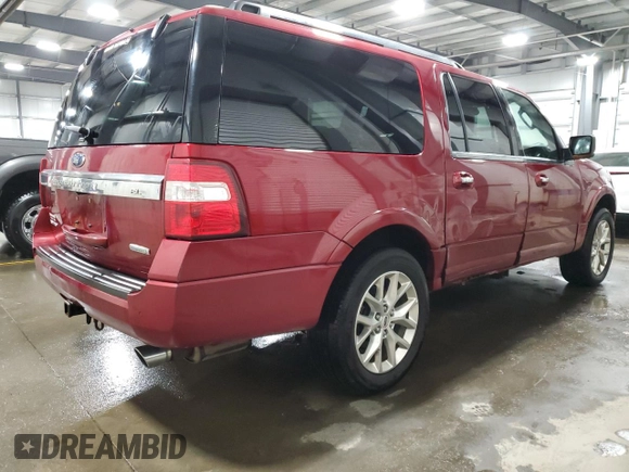 2017 Ford Expedition EL Limited with VIN 1FMJK2AT2HEA73867, listed as a Copart auction lot 48246235 with 138,462 mi miles and Salvage Title. Bid and sale history available at carsss.com. Image 3.