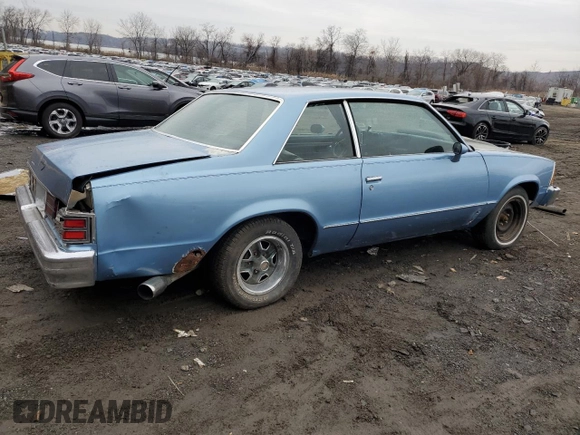1980 Chevrolet Malibu с VIN 1W27KAB445289, выставлен на аукционе Copart как лот 83806964 с пробегом 104 631 миль миль и Списание • Salvage title. История ставок и продаж доступна на DreamBid. Изображение 3.