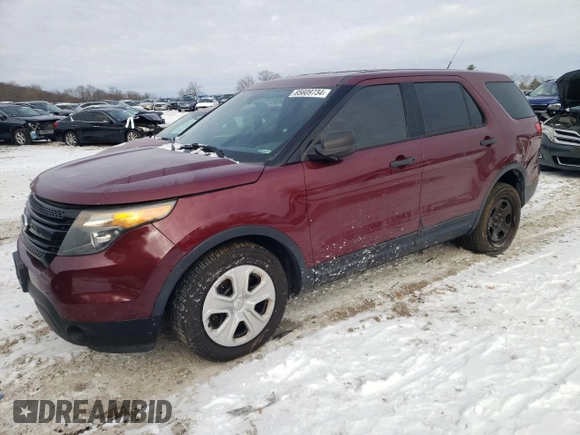 2015 Ford Utility Police Interceptor with VIN 1FM5K8AR7FGA57383, listed as a Copart auction lot 85609734 with 164,495 mi miles and Clean Title. Bid and sale history available at carsss.com. Image 1.