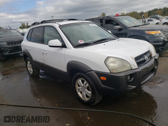 2007 Hyundai Tucson SE with VIN KM8JN72D27U569221, listed as a Copart auction lot 74250944 with 195,097 mi miles and Salvage Title. Bid and sale history available at carsss.com. Image 4.