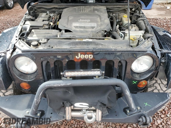 2013 Jeep Wrangler Unlimited Rubicon with VIN 1C4BJWFG5DL526884, listed as a Copart auction lot 47800225 with 112,207 mi miles and Salvage Title. Bid and sale history available at carsss.com. Image 12.