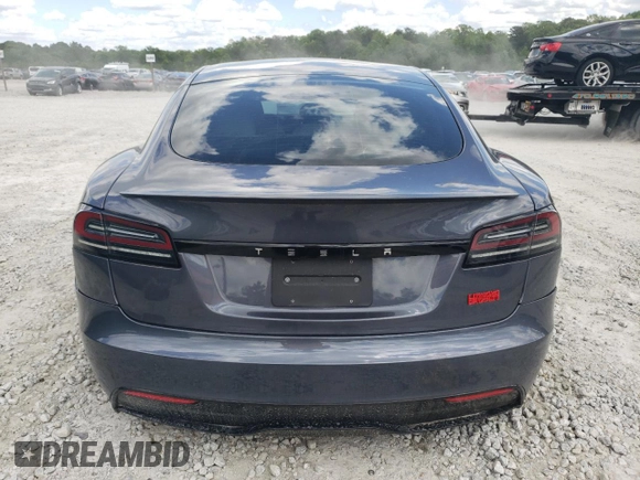 2023 Tesla Model S Plaid with VIN 5YJSA1E63PF507138, listed as a Copart auction lot 55510335 with Not provided miles and Salvage title. Bid and sale history available at DreamBid. Image 6.
