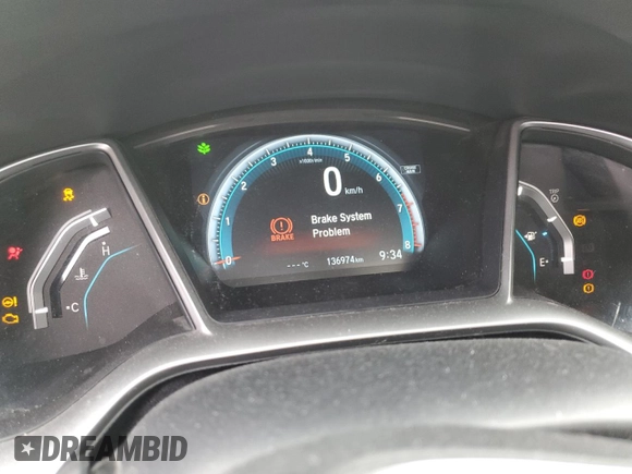 2016 Honda Civic Sedan EX with VIN 2HGFC2F79GH025780, listed as a Copart auction lot 53725255 with 136,974 mi miles and Clean Title. Bid and sale history available at carsss.com. Image 9.