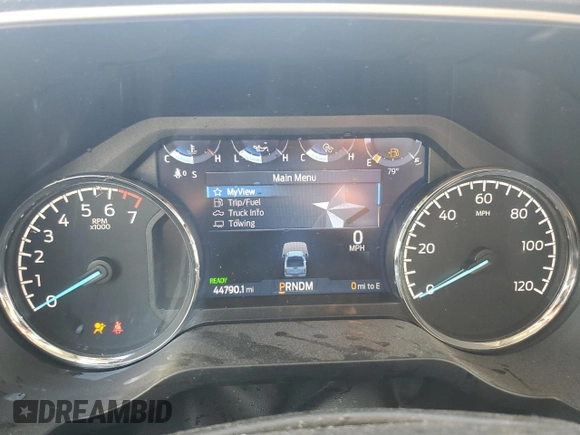 2021 Ford F-150 XL with VIN 1FTFW1CD8MFB06471, listed as a Copart auction lot 46922515 with 44,790 mi miles and Salvage title. Bid and sale history available at DreamBid. Image 9.