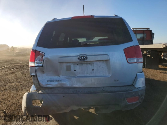 2009 Kia Borrego LX with VIN KNDJH741995032986, listed as a Copart auction lot 88787425 with 121,667 mi miles and Salvage Title. Bid and sale history available at carsss.com. Image 6.