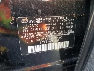 2011 Hyundai Azera Limited z VIN KMHFC4DF3BA537090, wystawiony jako Copart lot #74337554 z przebiegiem Nie podano mil oraz Szkoda całkowita • Salvage title. Historia ofert i sprzedaży dostępna na DreamBid. Obrazek 13.